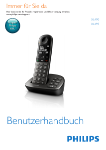 Bedienungsanleitung Philips XL4951DS Schnurlose telefon