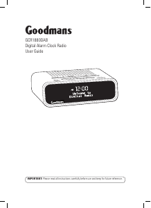 Manual Goodmans GCR1880DAB Alarm Clock Radio