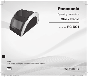 Manual Panasonic RC-DC1EB Alarm Clock Radio