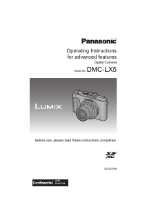 Manual Panasonic DMC-LX5EF Lumix Digital Camera