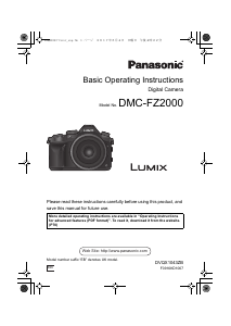 Manual Panasonic DMC-FZ2000EB Lumix Digital Camera