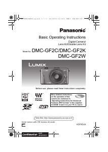 Manual Panasonic DMC-GF2CEB Lumix Digital Camera