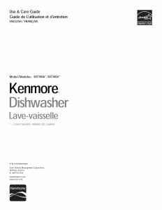 Manual Kenmore 587.14659 Dishwasher