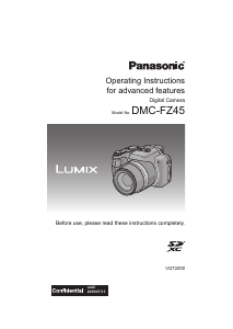 Manual Panasonic DMC-FZ45EF Lumix Digital Camera