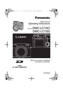 Manual Panasonic DMC-LC1EG Lumix Digital Camera
