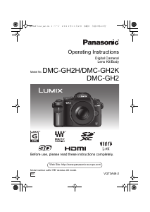 Manual Panasonic DMC-GH2HEB Lumix Digital Camera