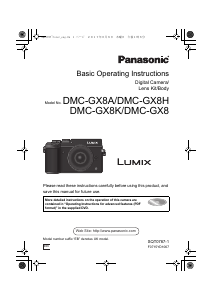 Manual Panasonic DMC-GX8EB Lumix Digital Camera