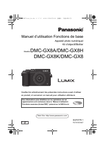 Mode d’emploi Panasonic DMC-GX8EF Lumix Appareil photo numérique