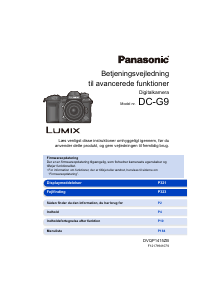 Brugsanvisning Panasonic DC-G9EC Lumix Digitalkamera