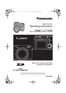 Manual Panasonic DMC-LC1EB Lumix Digital Camera