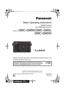 Manual Panasonic DMC-GM5WEB Lumix Digital Camera
