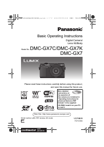 Manual Panasonic DMC-GX7KEB Lumix Digital Camera