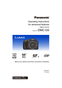 Manual Panasonic DMC-G5XEF Lumix Digital Camera