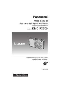 Mode d’emploi Panasonic DMC-FX700EP Lumix Appareil photo numérique