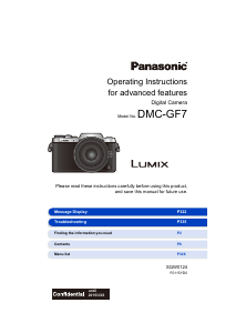 Manual Panasonic DMC-GF7EB Lumix Digital Camera
