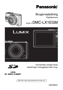 Brugsanvisning Panasonic DMC-LX1EGM Lumix Digitalkamera