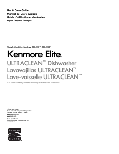 Manual de uso Kenmore 665.12833 Elite Lavavajillas