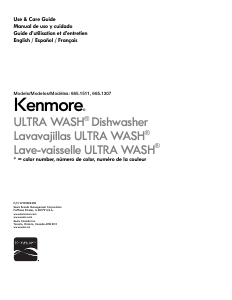 Manual Kenmore 665.13073 Dishwasher