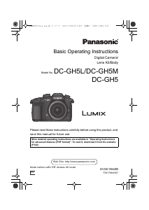 Manual Panasonic DC-GH5EC Lumix Digital Camera