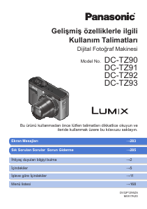 Kullanım kılavuzu Panasonic DC-TZ93EG Lumix Dijital kamera