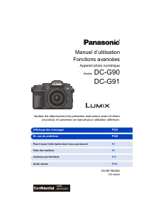 Mode d’emploi Panasonic DC-G90EG Lumix Appareil photo numérique