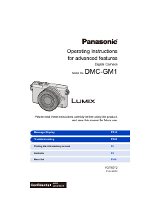 Manual Panasonic DMC-GM1EB Lumix Digital Camera