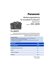 Bedienungsanleitung Panasonic DC-GH5EG Lumix Digitalkamera