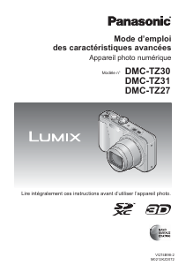 Mode d’emploi Panasonic DMC-TZ31EP Lumix Appareil photo numérique