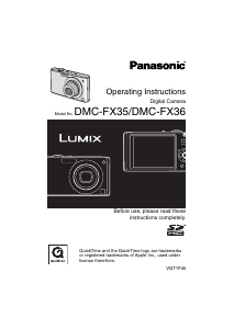 Manual Panasonic DMC-FX36 Lumix Digital Camera