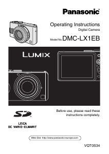 Manual Panasonic DMC-LX1EB Lumix Digital Camera