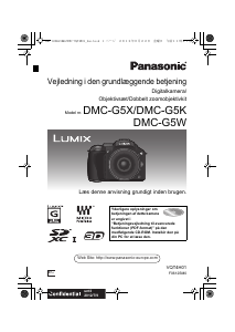 Brugsanvisning Panasonic DMC-G5WEC Lumix Digitalkamera