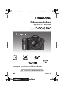 Brugsanvisning Panasonic DMC-G10KEC Lumix Digitalkamera