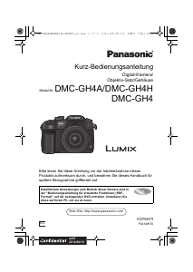 Bedienungsanleitung Panasonic DMC-GH4HEG Lumix Digitalkamera