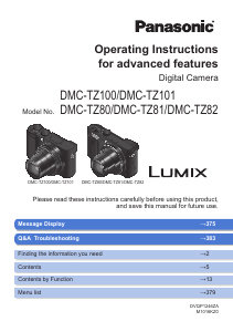 Manual Panasonic DMC-TZ82EB Lumix Digital Camera