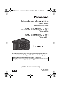 Handleiding Panasonic DMC-G80EG Lumix Digitale camera