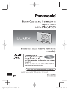 Manual Panasonic DMC-FS33 Lumix Digital Camera