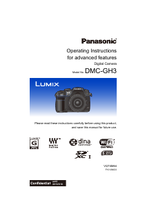 Manual Panasonic DMC-GH3EC Lumix Digital Camera