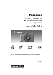 Manual Panasonic DMC-GF2EG Lumix Digital Camera