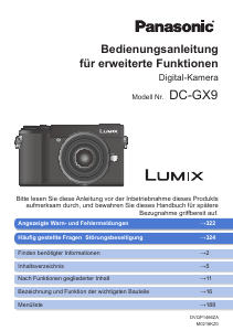 Bedienungsanleitung Panasonic DC-GX9EC Lumix Digitalkamera
