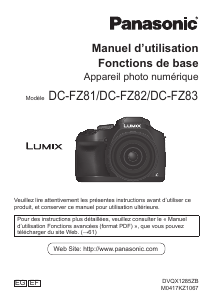 Mode d’emploi Panasonic DC-FZ81EF Lumix Appareil photo numérique