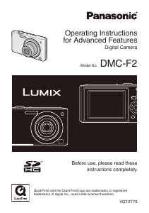 Manual Panasonic DMC-F2 Lumix Digital Camera