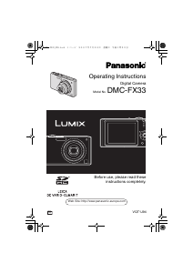 Manual Panasonic DMC-FX33 Lumix Digital Camera
