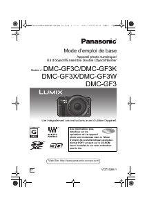 Mode d’emploi Panasonic DMC-GF3WEF Lumix Appareil photo numérique