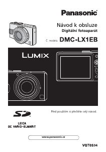Manuál Panasonic DMC-LX1EG Lumix Digitální fotoaparát