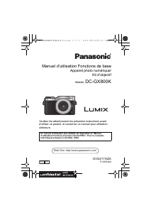 Mode d’emploi Panasonic DC-GX800KEF Lumix Appareil photo numérique