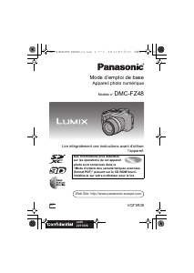 Mode d’emploi Panasonic DMC-FZ48EF Lumix Appareil photo numérique