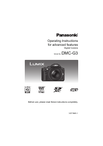 Manual Panasonic DMC-G3EC Lumix Digital Camera