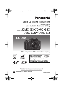 Manual Panasonic DMC-G3KEB Lumix Digital Camera