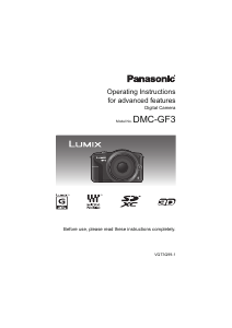 Manual Panasonic DMC-GF3EC Lumix Digital Camera