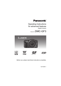 Manual Panasonic DMC-GF3EF Lumix Digital Camera